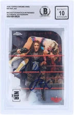 Nia Jax WWE Signed 2020 Topps Chrome #45 Beckett Fanatics Witnessed 10 Card