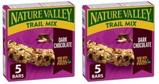 Nature Valley Chewy Trail Mix Granola Bars, Dark Chocolate, 5ct, 175g (2 Pack)