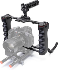 Camera Video Rig Cage, Aluminum Filmmaking Movie Making Kit with Top Handle  Ar