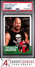 2006 TOPPS WWE HERITAGE II #11 STONE COLD STEVE AUSTIN HOF PSA 9