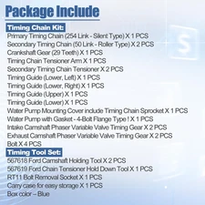 Timing Chain Kit with VVT Sprockets, Water Pump & Tools Fits for Ford F-150 1...