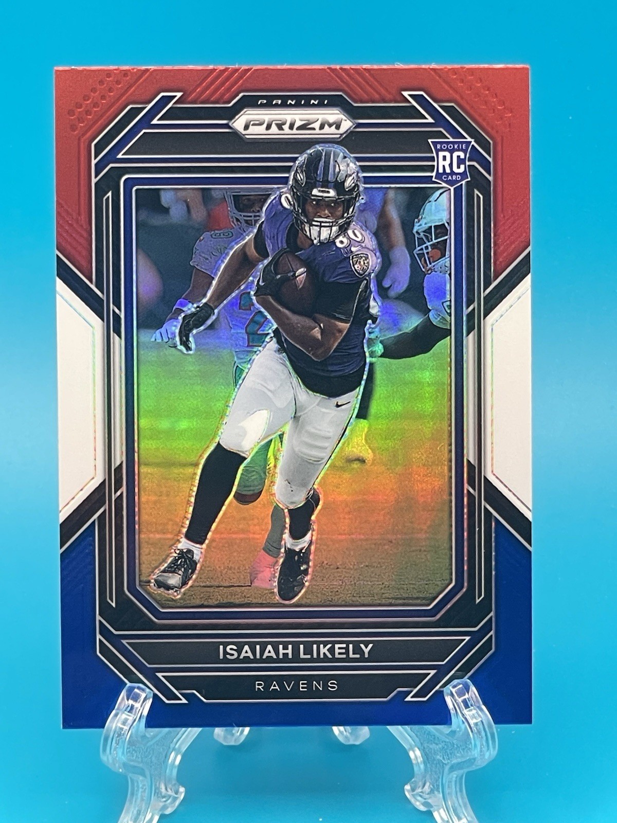 2022 Panini Prizm Isaiah Likely #363 Red White & Blue Prizm (RC)