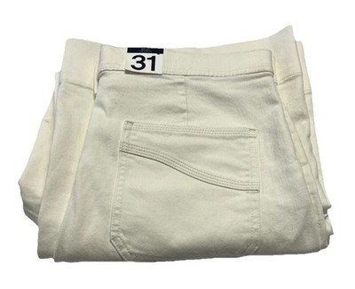 GAP Denim Sky High Wide Leg Jeans 31 12R Cream Ecru High Rise NWT