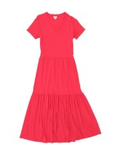 J. CREW Womens Maxi Dress UK 2 2XS Pink Cotton PP06