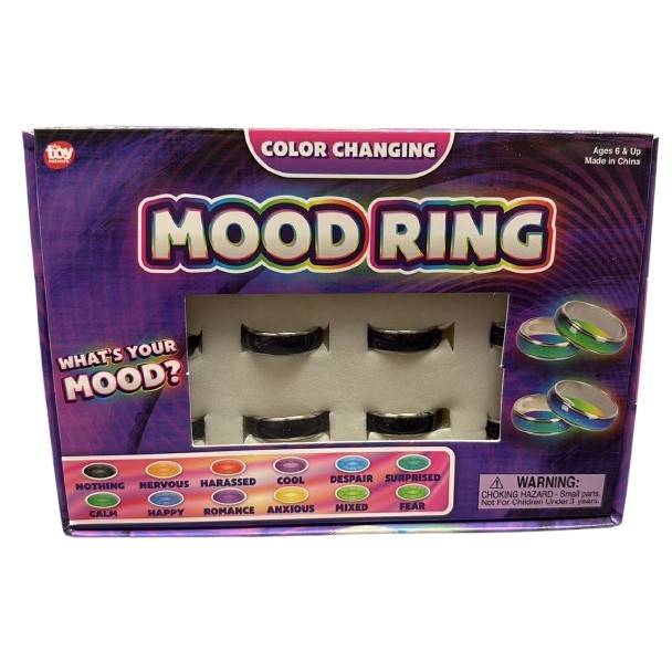 - Color Changing Mood Rings [box Of 12] - New