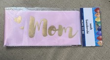Mom To Be Baby Shower Party Sash - Pink With Gold Lettering Girl Pregnancy Gift