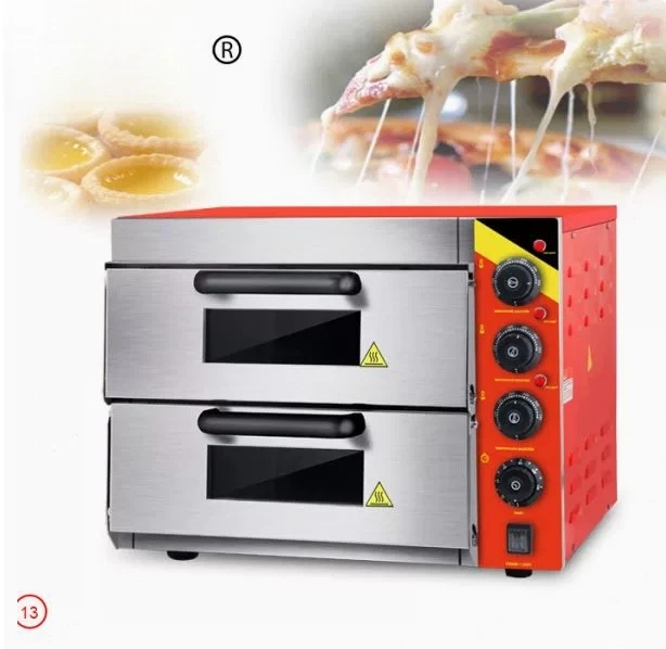 New Electric Baking Oven Equipment for Cake Commercial Double Pizza Maker 3kw