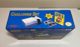 Nintendo NES Console Challenge Set in Box w Super Mario Bros 3 - Clean & Working