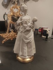 CAPODIMONTE ITALY CESARE VILLARI PORCELAIN maternal Love Mother Baby Figure CVS