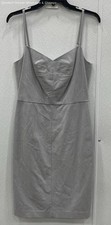 Banana Republic Womens Gray Solid Sleeveless Sheath Dress Size 6 All Season New