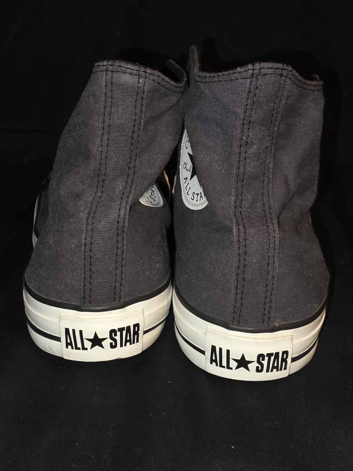 Converse All Star Chuck Taylor Gray Canvas Hi Top Shoes Sneakers M10.5 W12.5 thumbnail 3