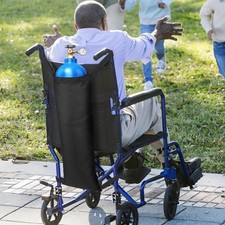 Oxygen Tank Holder External Storage Pockets Reinforced Edges Mobility Assistance