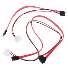 7  6 Pin Slimline SATA Cable for Slim Laptop SATA DVD CD-RW Adapter Cable .t2