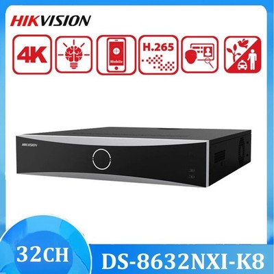 Hikvision 32CH 4K NVR DS-8632NXI-K8 No-POE 12MP Acusense Network Video Recorder