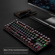 87-Key Mechanical Keyboard with Green Switche...