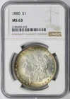 1880 $1 Morgan Dollar NGC MS63 Toned