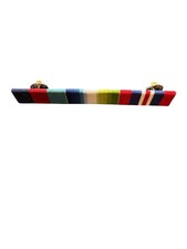 RIBBON BAR AND PIN WW2 39 45 Star, Atlantic Star, War Medal