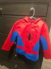 Authentic Disney Store Marvel Spider-Man Raincoat - Size 4 Excellent Condition