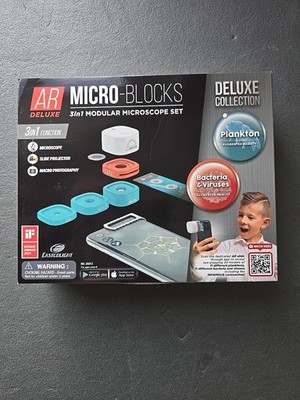 AR Deluxe Micro-Blocks 3in1 Modulares Mikroskop-Set fürs Smartphone, Neu und OVP