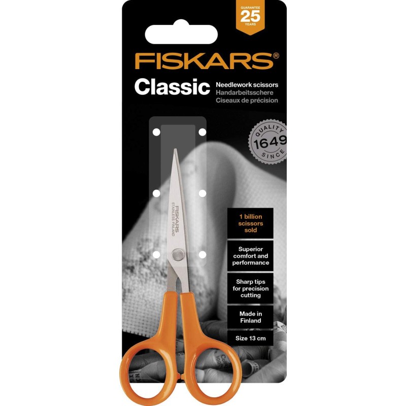 Ciseaux de précision Fiskars 13 cm pour couture et loisirs créatifs