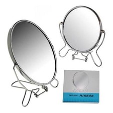 5" Two Sided Mirror Round Double Side Standing Mirror Foldable Magnify Mirror