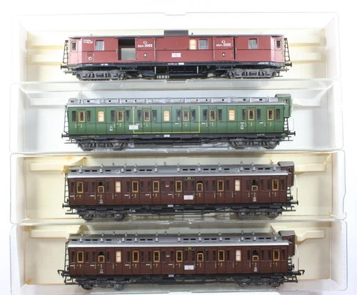 Fleischmann 5800 x2 + 5801 + 5802 4 pcs. Passenger Car Set K.P.E.V. Ep. 1