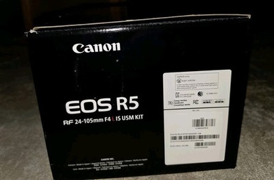 Never Used Canon EOS R5 45.0MP Mirrorless Camera (RF 24-105mm f/4 L IS USM Lens