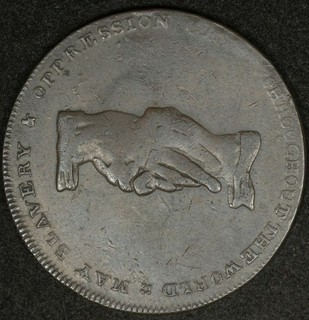 1795 ANTI SLAVERY & OPPRESSION MIDDLESEX HALFPENNY CONDER TOKEN