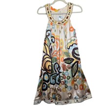 NWT Vintage Sue Wong Silk Embellished Jeweled Floral Dress 4 Halter 90s Art Deco