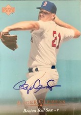 1995 Upper Deck - Roger Clemens Autographed #159 Jumbo 5x7 UD COA Boston Red Sox