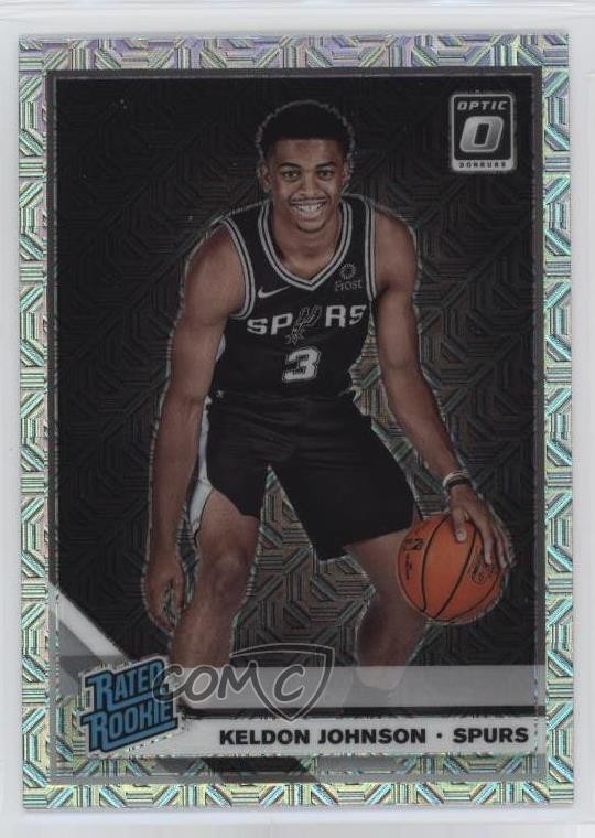 2019-20 Panini Donruss Optic Rated Rookie Choice Prizm Keldon Johnson #186 0s5s