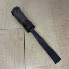 Antique 11.5" Socket Slick Timber Framing Chisel Forged Steel 1890s