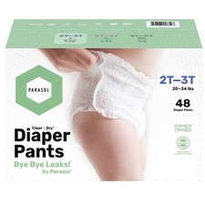 Parasol Clear Dry Natural Disposable Diaper Pants - 48ct