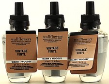 QTY 3 - Bath Body Works VINTAGE VINYL Wallflowers Home Fragrance Oil Refills