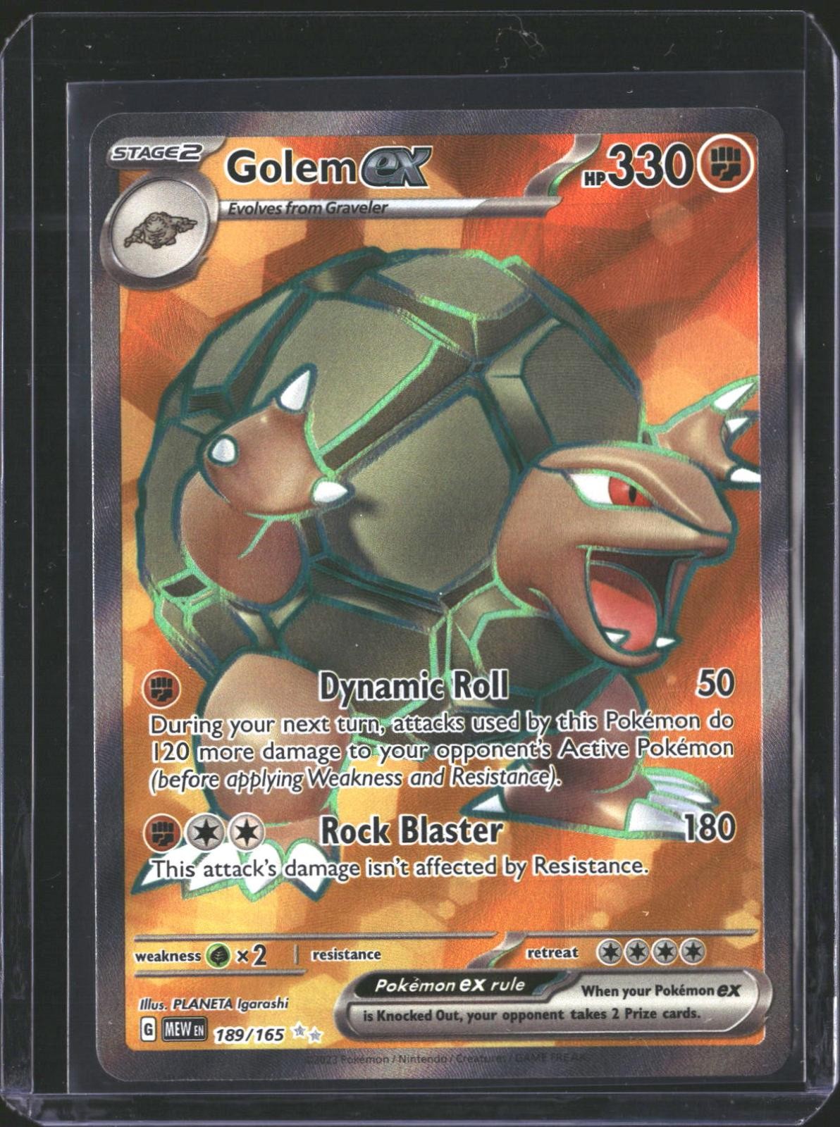 Golem ex 189/165 Ultra Rare 151 Pokemon NM/M