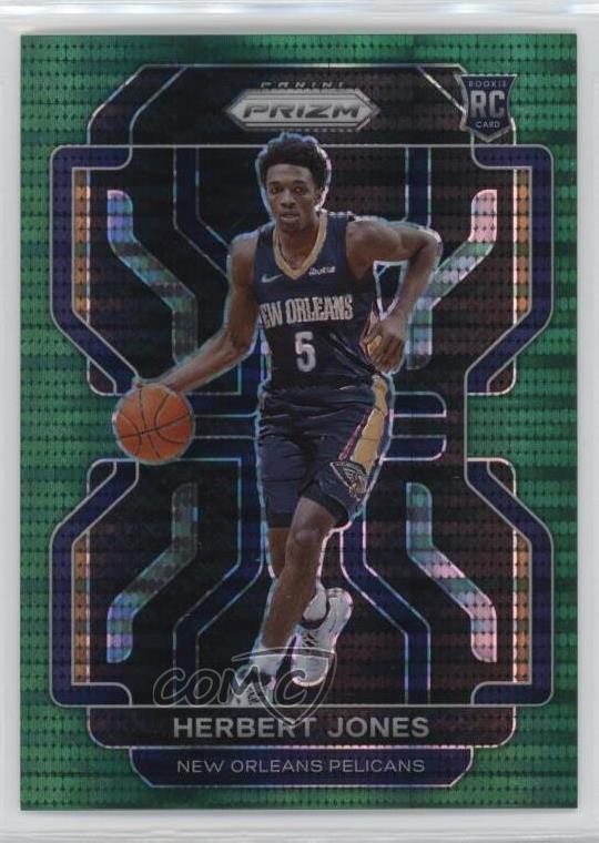 2021-22 Panini Prizm Green Pulsar Prizm 12/25 Herbert Jones #329 7bo