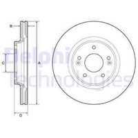 Delphi 2X Bremsscheibe Vorne Ø305 Mm BelüFtet FüR Hyundai Tucson TLE 1.6 Gdi