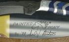 VICE CUTLERY Michael Prater Painted Pony DAMASCUS Buck Knife Purple W/Box COA — photo 6