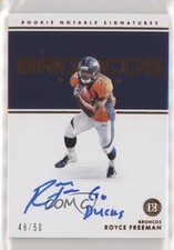 2018 Panini Encased Rookie Notable Signatures 48/50 Royce Freeman Auto 7l6