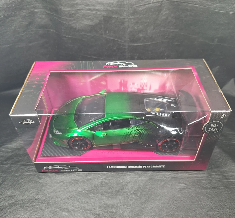 2025 Jada 1/24 розовый скольжения зеленый LAMBORGHINI HURACAN PERFOMANTE Бесплатная доставка  - Изображение 4 из 4