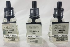 Bath  Body Works Wallflowers Refills: ICED VANILLA WOODS Lot of 3 Air Freshener