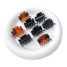 12pcs Black  Coffee Plastic Hair Jaw Claw Clip Clamp Bangs Clips 29mm Hair