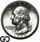 1939 Washington Quarter, Gorgeous Superb Gem BU++