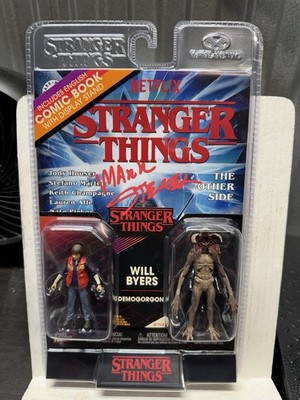 Mark Steger SIGNED Demogorgn McFarlane Stranger Things Page Puncher 2pk OCCM COA