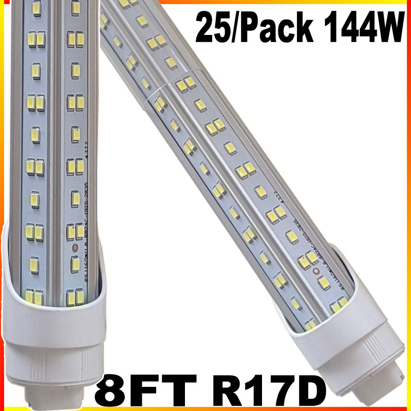 T8 8Ft R17D HO 8' Led Tube Light Bulbs 144W T8 8Foot Led Shop Light ...