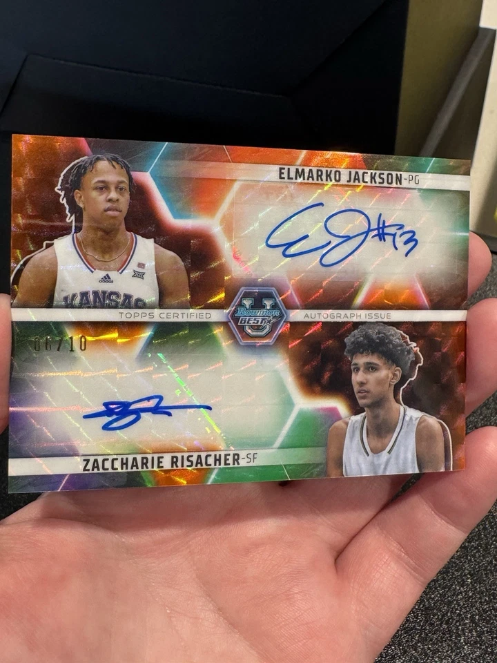 2024 Bowman Best U Zaccharie Risacher Elmarko Jackson Dual Geometric Auto /10 - Image 4 of 4