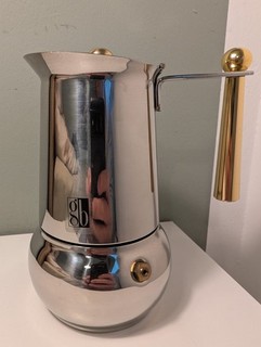 Guido Bergna Kitty Oro 4 Tassen Italy Espressokocher
