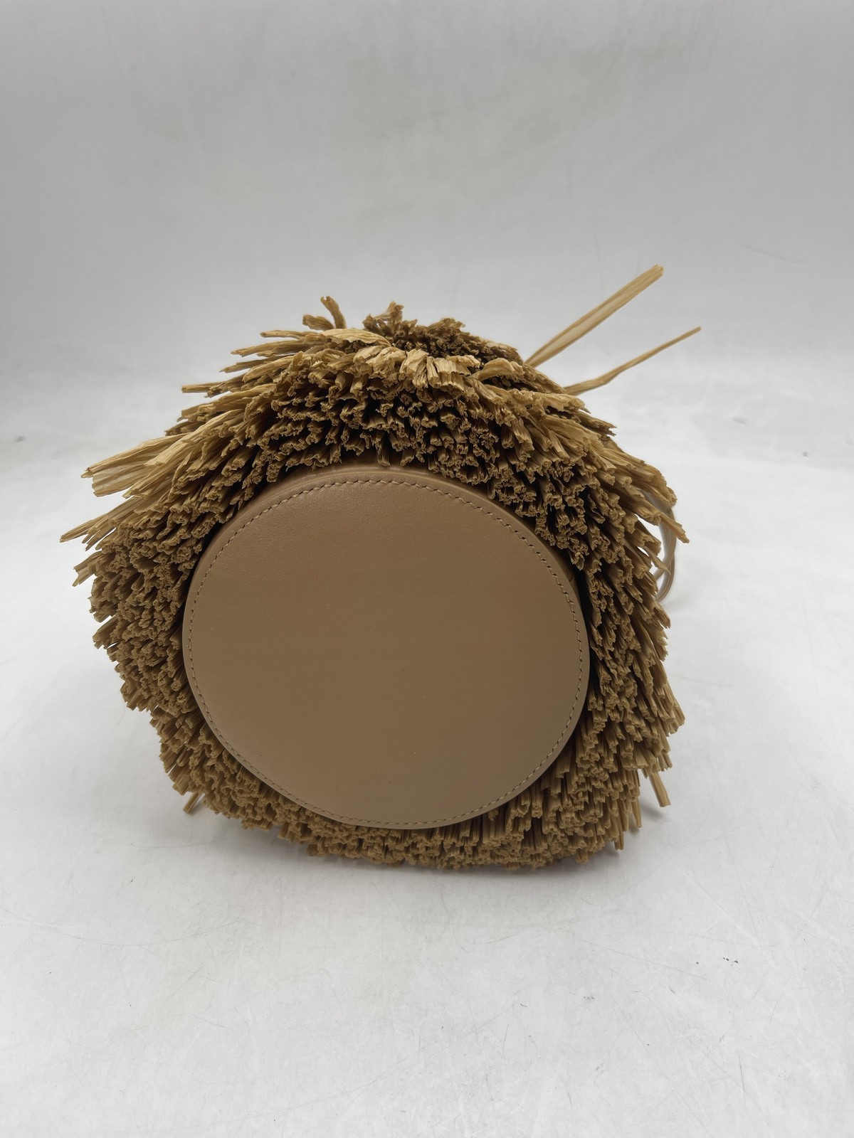 Michael Kors Women's Ischia Mini Leather & Fringe Bucket Bag Natural / Peanut thumbnail 5