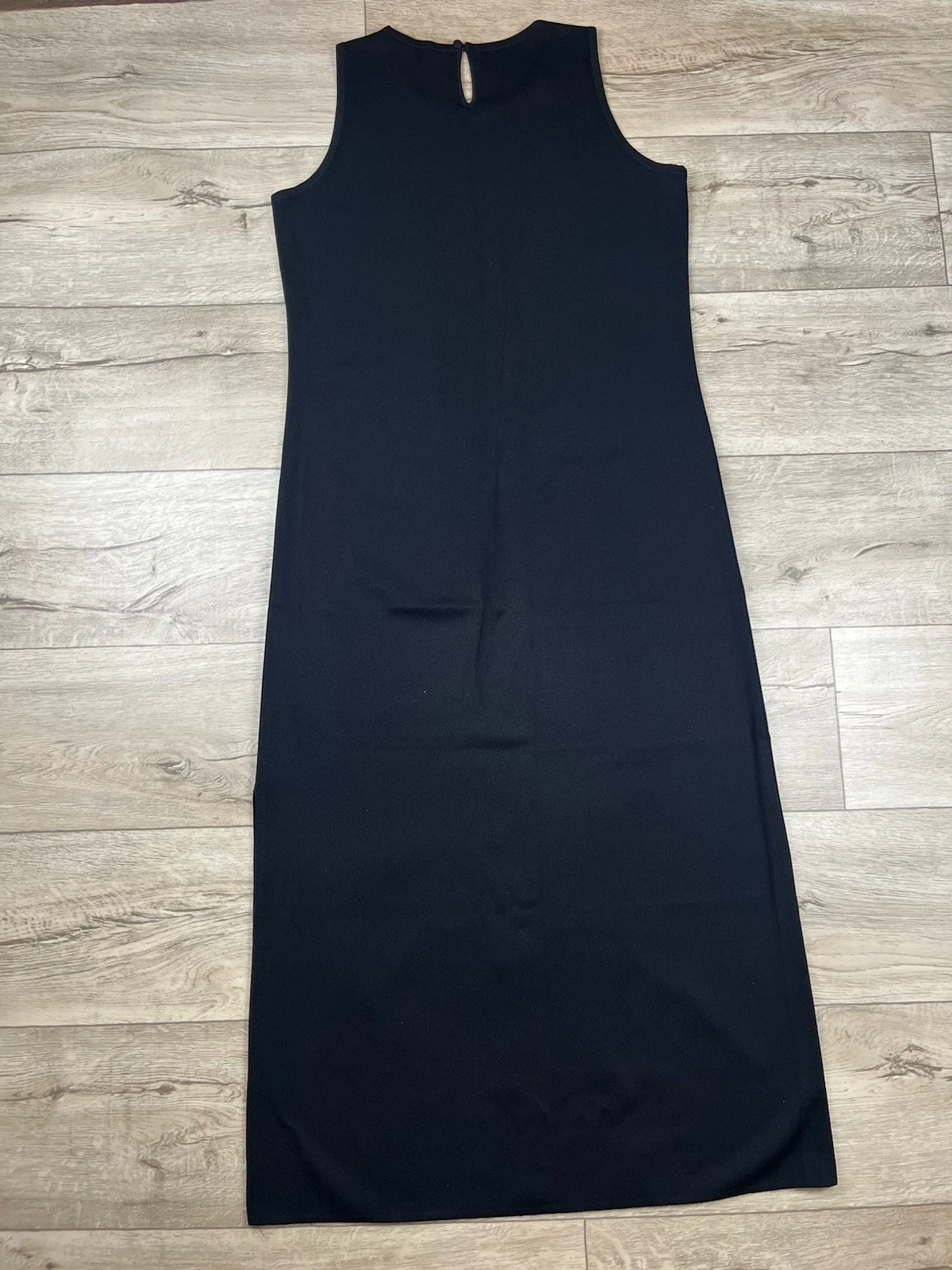 VETEMENTS Esclusivamente Misook Maxi Abito Donna Taglia Media Nero Spacco Buco della Serra dietro
