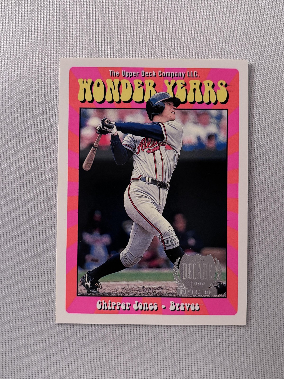 1999 Upper Deck #WY15 Chipper Jones Wonder Years Double #/2000